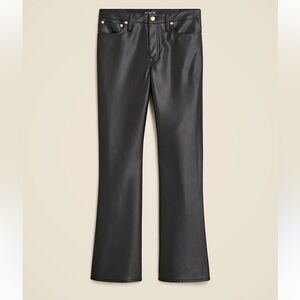 J. Crew Hi-Rise, Women’s Boot Cut Faux Leather Black Pants Size 29